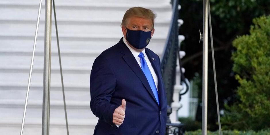 Trump sale del hospital, se dirigió a la Casa Blanca