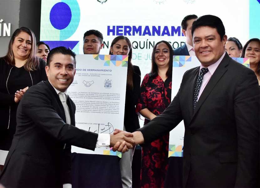 Corregidora y San Joaquín firman Acuerdo de Hermanamiento